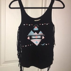 Side fringe Hollister tank top